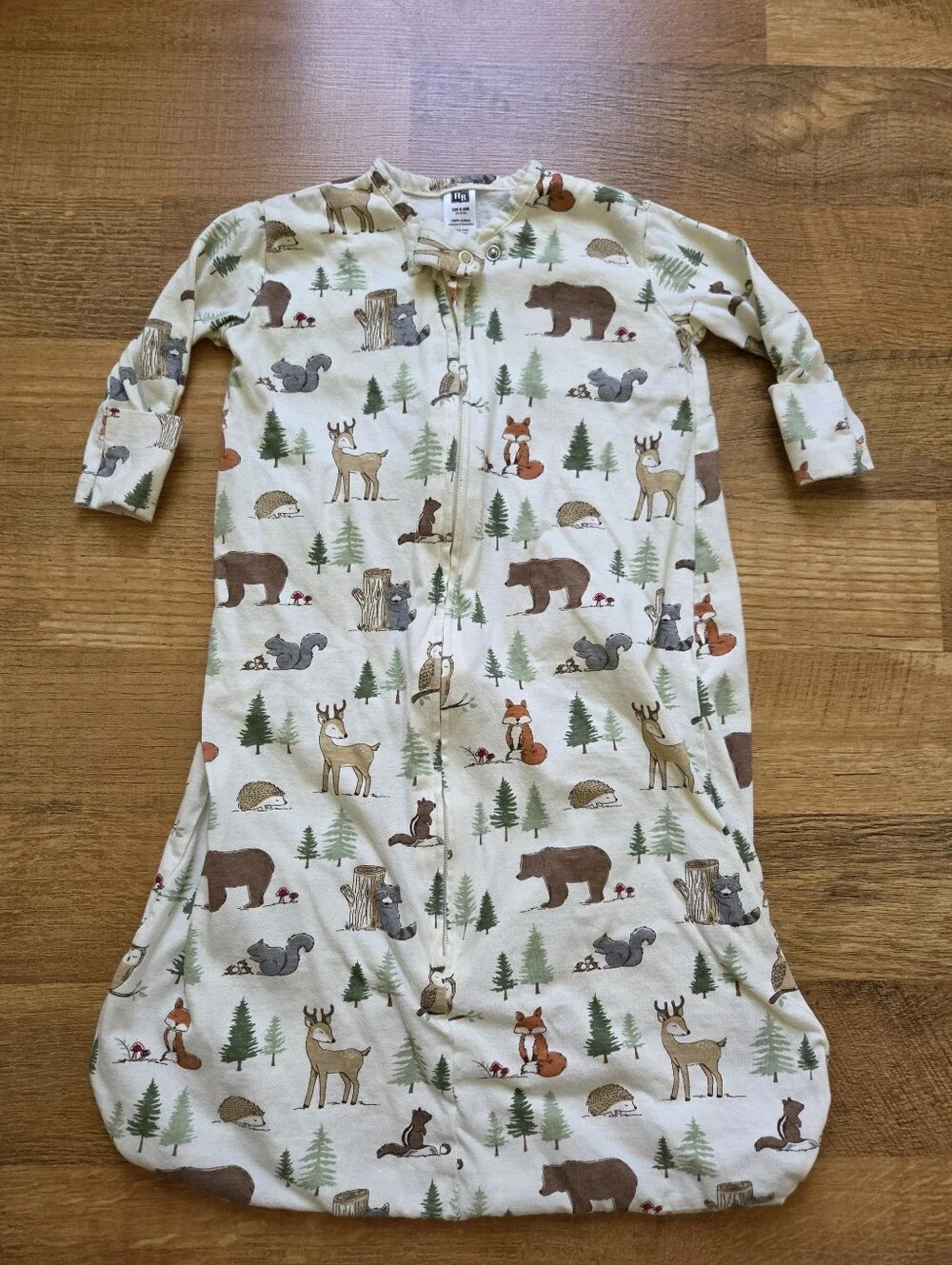 Baby Gown Lot - Copper Pearl, Hudson Baby, Milkbarn - Bison Giraffe Woodland